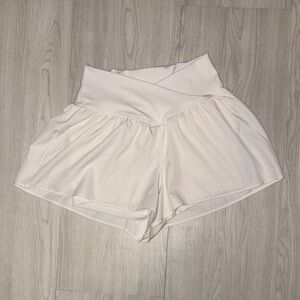 LOVE WISH Women's Cream Athletic Shorts